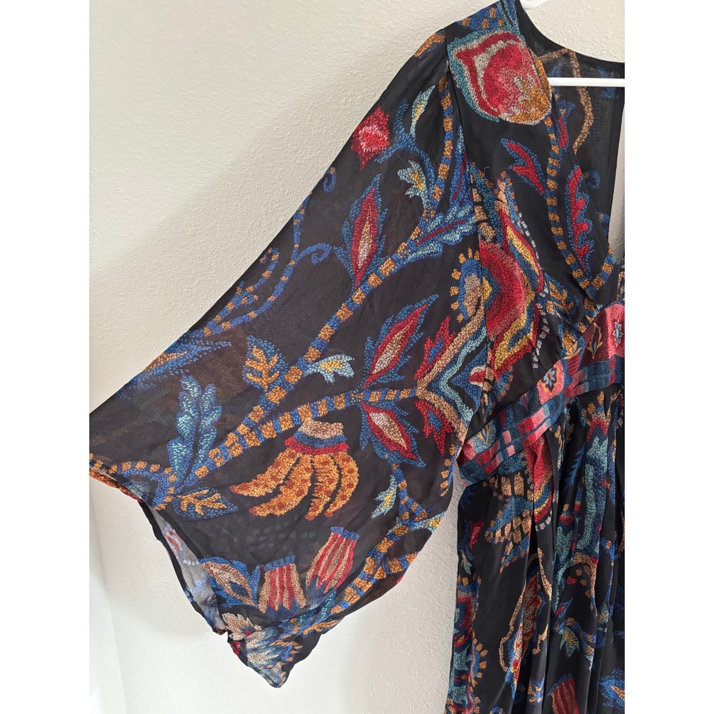 FARM Rio Sunset Tapestry Multicolor Floral Maxi Kaftan Dress, NWT - Picture 7 of 10